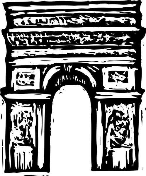 Arc de triomphe vektör çizim — Stok Vektör