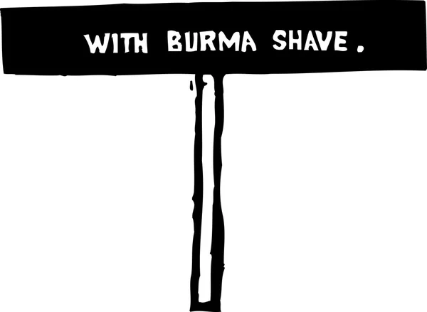 Vektorillustration des Burma-Rasur-Zeichens — Stockvektor