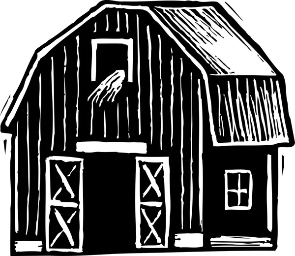 Vector illustration of Barn — Stock Vector