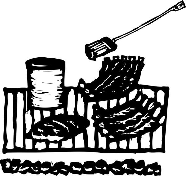 Vector illustration of Backyard BBQ