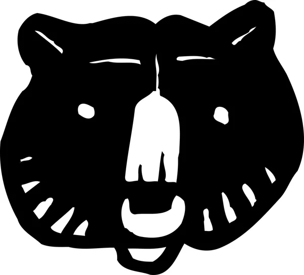 Ícone da cabeça do urso — Vetor de Stock