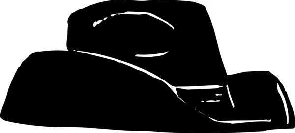 Sombrero vaquero negro — Vector de stock