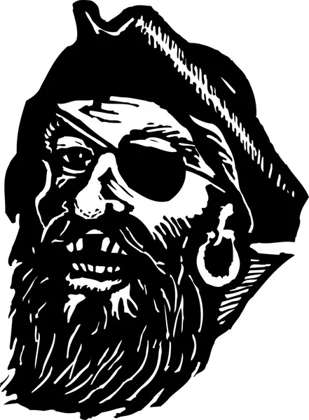 Ilustracja wektorowa z blackbeard — Wektor stockowy