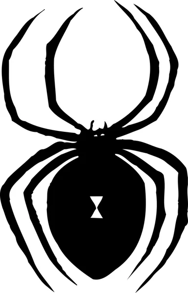 Spinne der schwarzen Witwe — Stockvektor