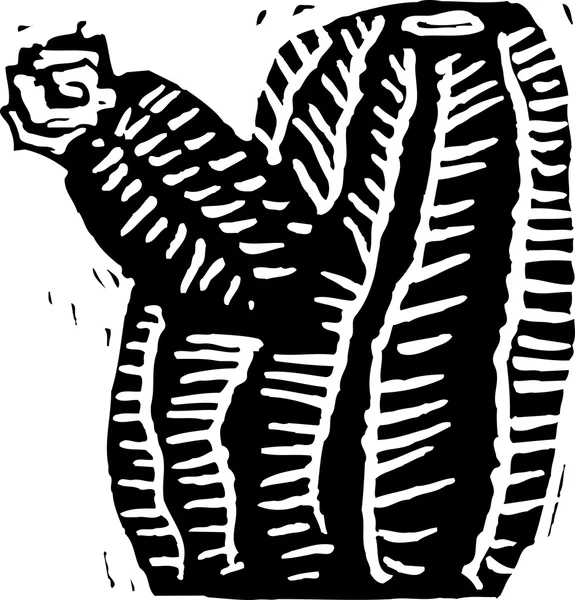 Ilustración vectorial de cactus de barril — Archivo Imágenes Vectoriales