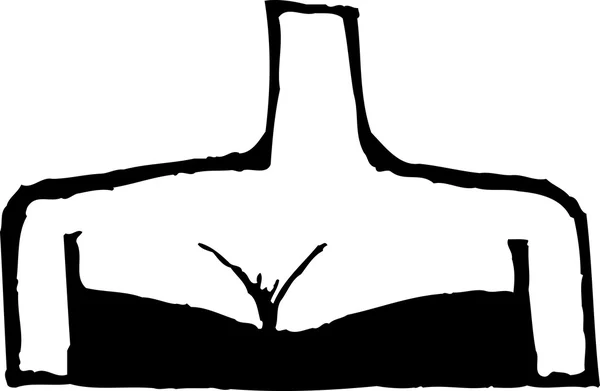 Vektor Illustration der großen Büste — Stockvektor