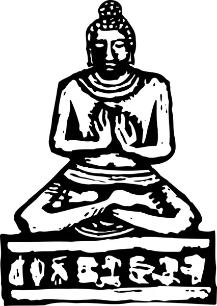 Векторная иллюстрация Будды — стоковый вектор