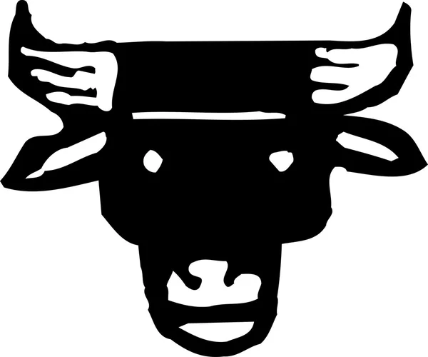 Icon of Bull Head — Stock Vector