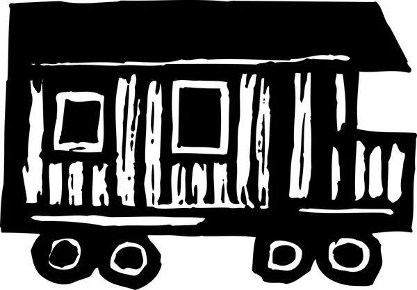Vector Illustration of Train Caboose — Stock Vector