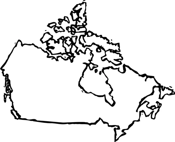 Ilustração vetorial do mapa de Canadá — Vetor de Stock