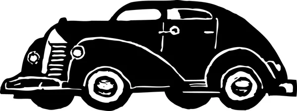 Illustrazione xilografica dell'automobile — Vettoriale Stock