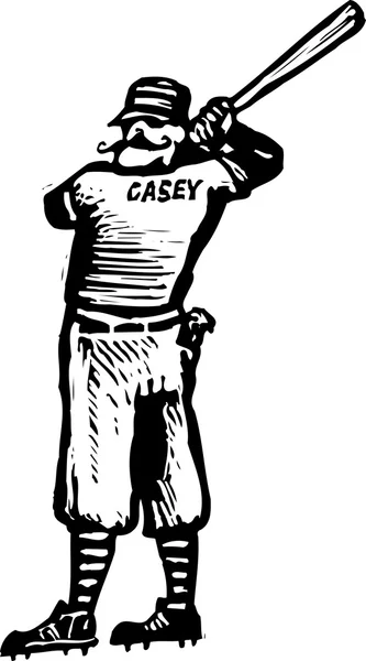 Illustration vectorielle de Casey à la chauve-souris — Image vectorielle
