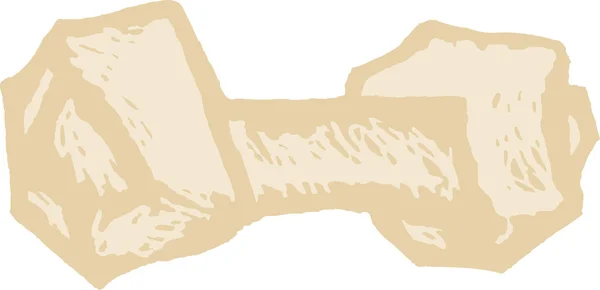 Juguete de masticación de perro de hueso crudo — Archivo Imágenes Vectoriales