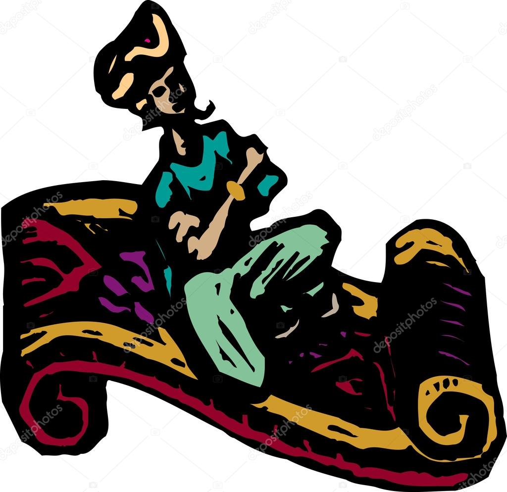 Ali Baba Riding Magic Carpet