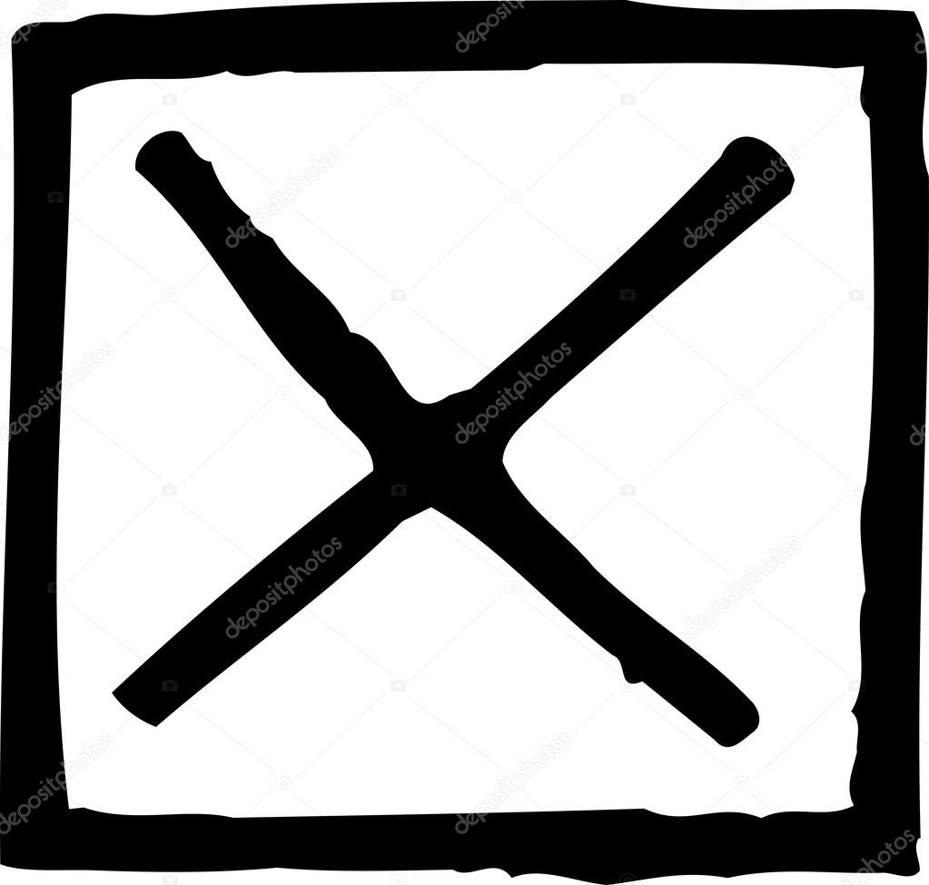 Vector Illustration of Box with X Stock Vector by ©ronjoe 29466027