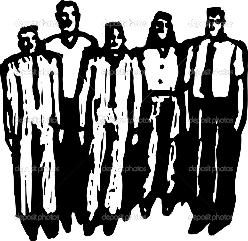 Vector Illustration of Group of People