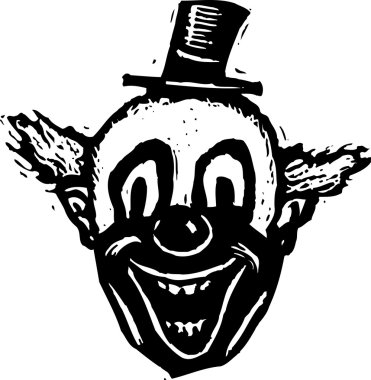 Palyaço yüzü vektör çizim