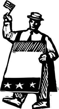 siyasi savunucusu vektör çizim