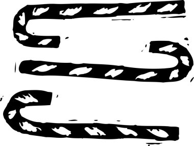 Baston şekerler vektör çizim