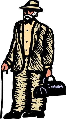 ülke doktor gravür çizimi