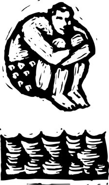 Cannonball dalış vektör çizim
