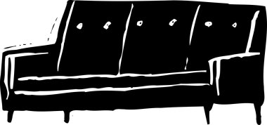 Kanepe çevrim vektör çizim