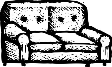 Vektör çizim kanepe