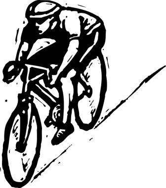 Bisikletçi vektör çizim