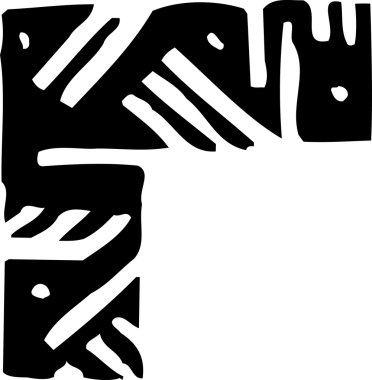 Dekoratif kenarlık resmi gravür