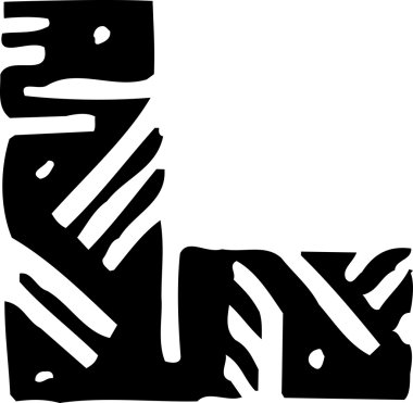 Dekoratif kenarlık resmi gravür