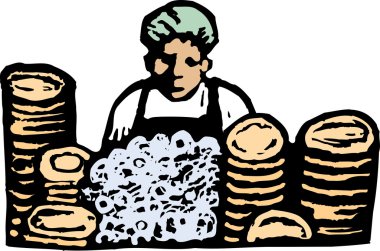 karahindiba gravür çizimi