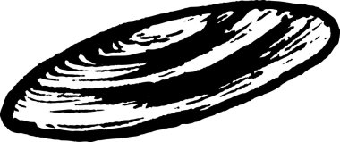 Disk uçan vektör çizim