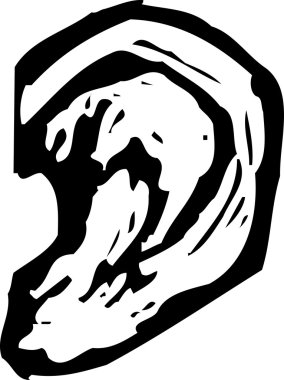 kulak gravür çizimi