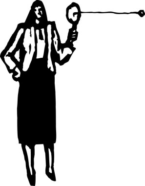 İş yönetim oynarken raket top vektör çizim