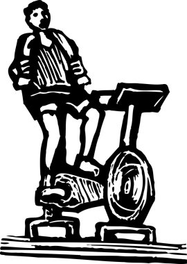 Exercycle adam vektör çizim