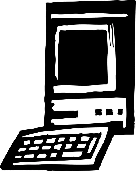 Illustrazione vettoriale del computer desktop — Vettoriale Stock