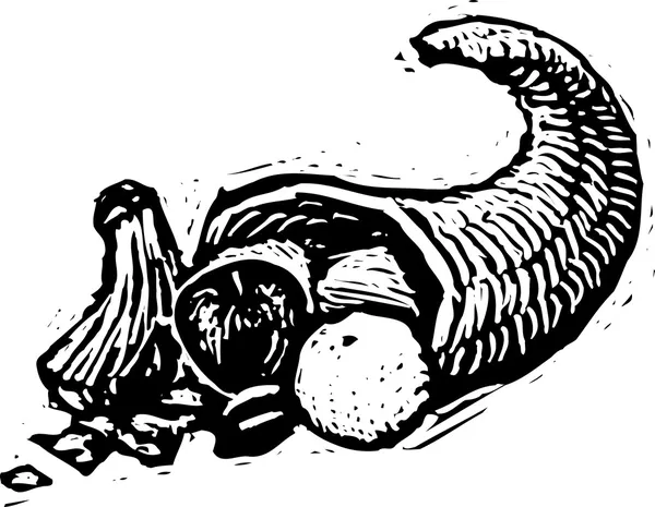 Векторная иллюстрация рога изобилия — стоковый вектор