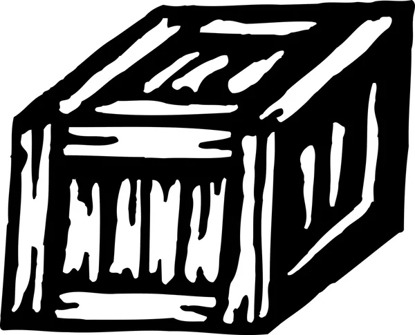 Vektor Illustration ikon av låda — Stock vektor