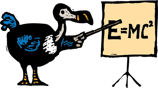Dodo kuşu gravür çizimi — Stok Vektör