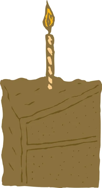Dřevořez ilustrace dortu — Stockový vektor