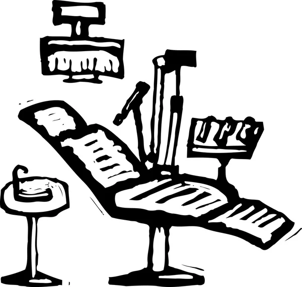 Ilustração vetorial da cadeira dentária — Vetor de Stock