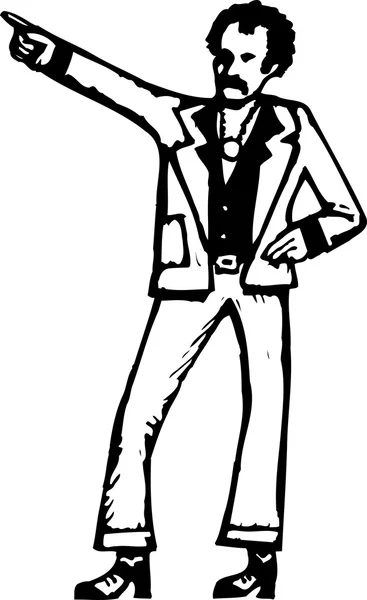Illustration vectorielle du danseur disco masculin — Image vectorielle