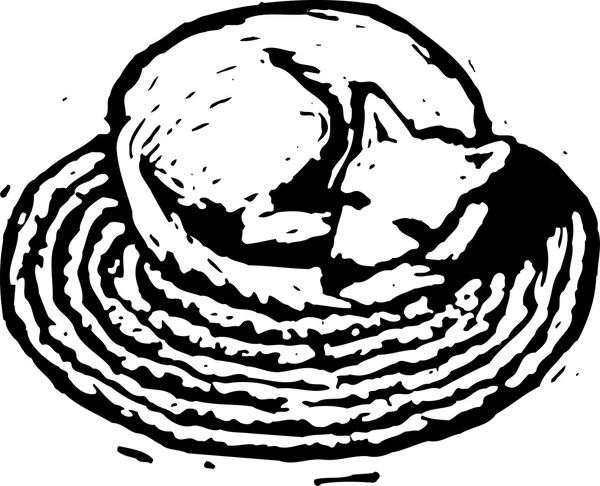 Ilustración xilografía de perro — Archivo Imágenes Vectoriales