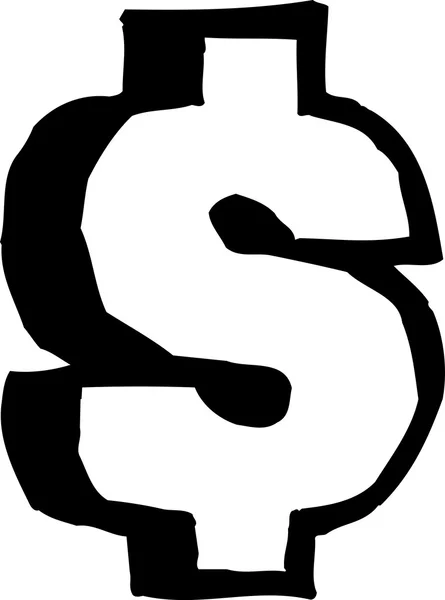 Vektor illustration ikon av dollartecken — Stock vektor