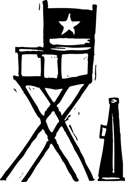 Vektorové ilustrace režisérově židli — Stockový vektor