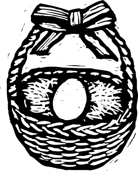 Ilustração vetorial da cesta de Páscoa — Vetor de Stock