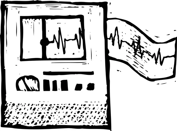 Vector Illustration of EKG — Stock Vector