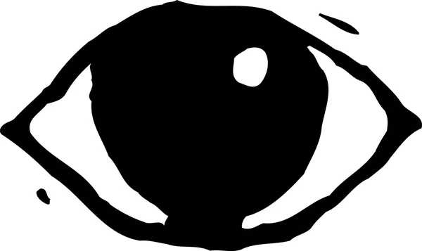 眼球の木版画の実例 — ストックベクタ