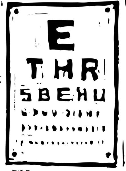 Illustrazione vettoriale della carta degli occhi — Vettoriale Stock