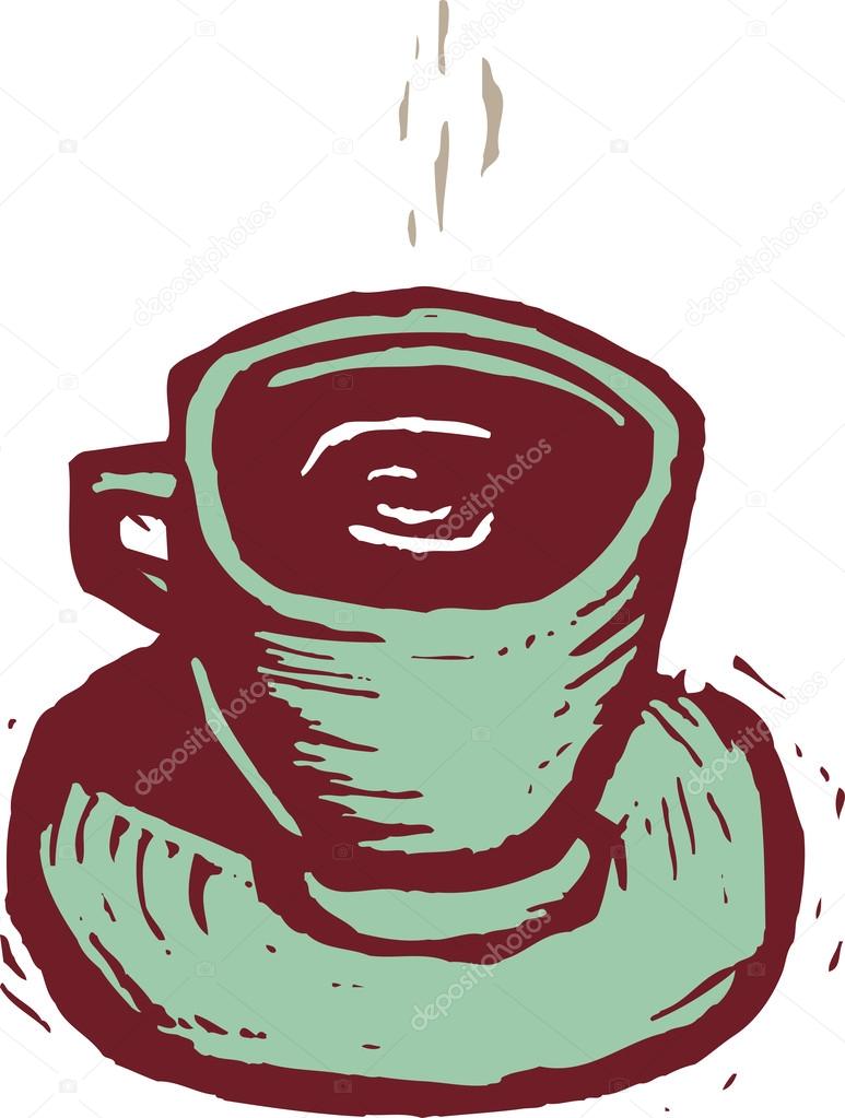 Woodcut illustration of Coffee